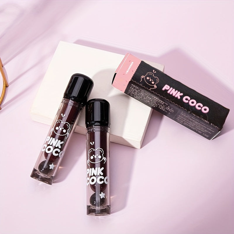 PINK COCO Teddy Glossy Lip Glaze, Mirror Shine Finish, Moisturizing Lip Gloss Liquid Lipstick Beauty Lip Makeup