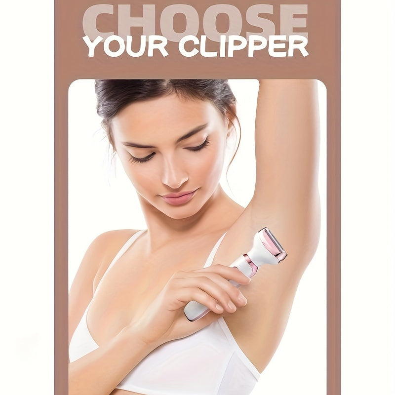 Women'S Electric Razor, 4-in-1 Rechargeable Beauty Kit, Women'S Face, Nose, Legs And Underarm Electric Razor, Women'S Dry And Wet Painless Bikini Trimmer, Easy To Remove Excess Hair, Rechargeable, Portable, For Wife And Girlf