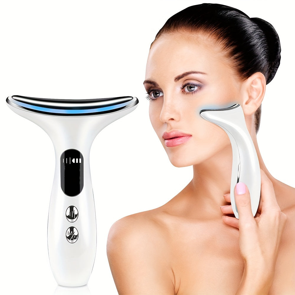 Rechargeable Facial & Neck Massager - USB Charging, Fragrance-Free Beauty Spa Device for Women and Girls - Perfect Gift for Birthdays & Valentine's Day