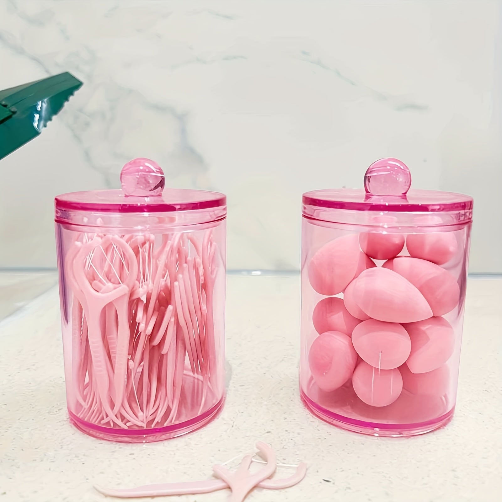 Airtight Plastic Swab Holder with Dustproof Lid - Multipurpose Storage Jar for Swabs, Jewelry & Beauty Tools - Compact Organizer for Vanity, Desk, Bathroom, Home, Dorm - Stylish & Space-Saving, 1/2/3/4pcs