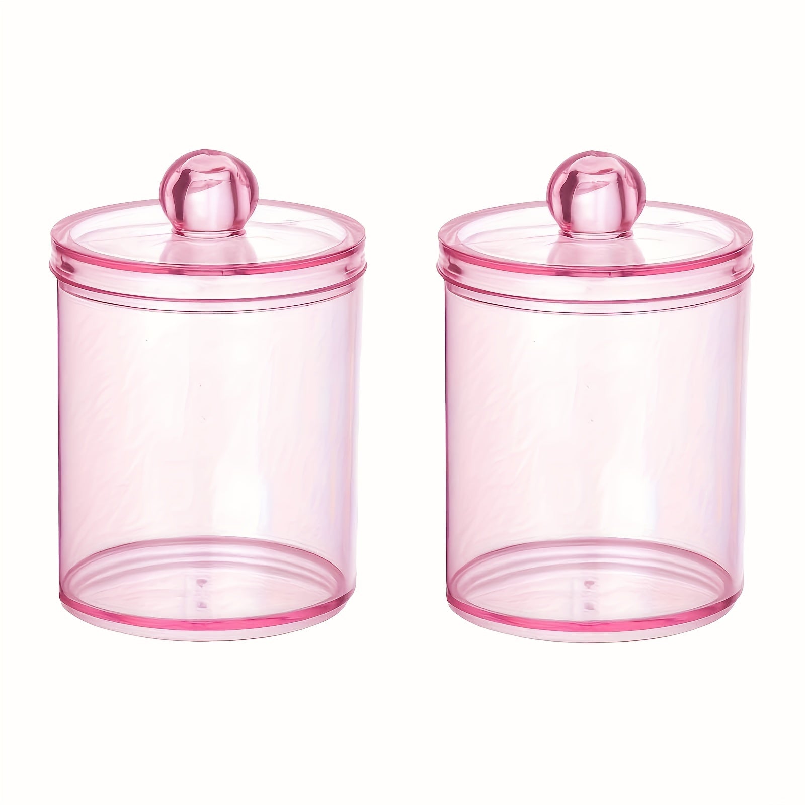 Airtight Plastic Swab Holder with Dustproof Lid - Multipurpose Storage Jar for Swabs, Jewelry & Beauty Tools - Compact Organizer for Vanity, Desk, Bathroom, Home, Dorm - Stylish & Space-Saving, 1/2/3/4pcs