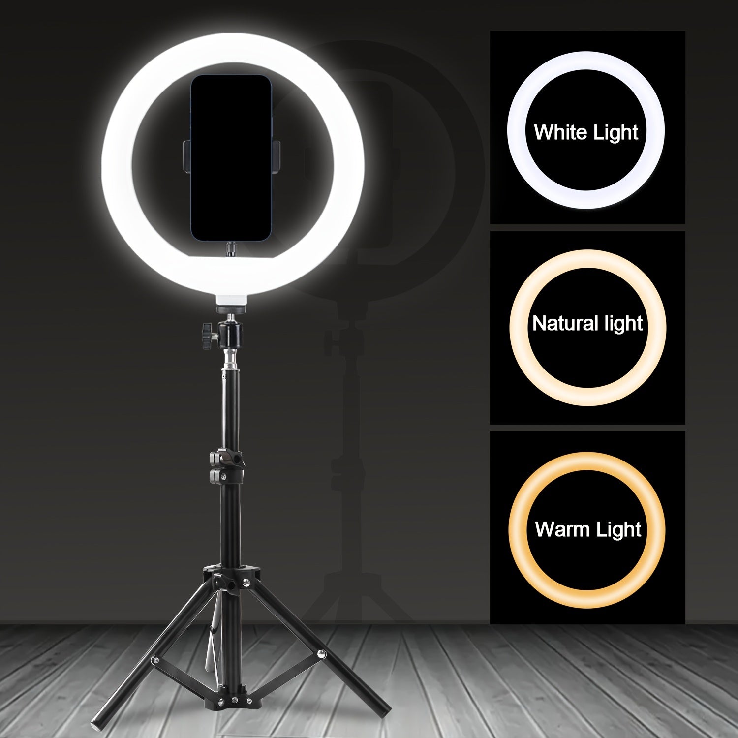 10.0-inch Circular Fill Light Set, Mobile Beauty Light, Live Streaming Light Selfie Circular Fill Light, Adjustable Desktop Tripod, Suitable For Hotel, Video, Photography, Selfie, Vlog, Makeup, Live Streaming Dimming LED Ring