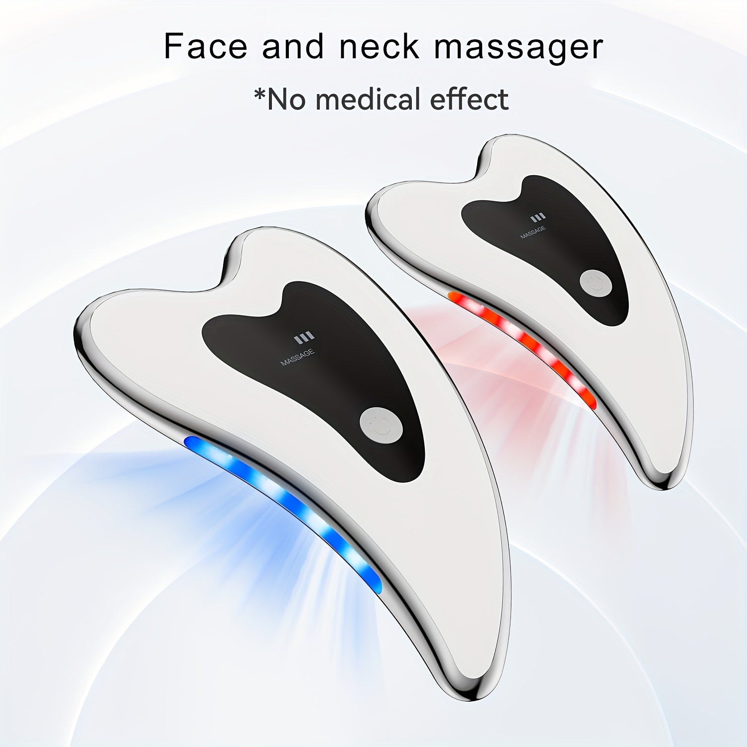 Rechargeable Electric Scraping Instrument, Face And Neck Massage Instrument, Multi-functional Beauty Instrument, Heating Facial Massager For Women