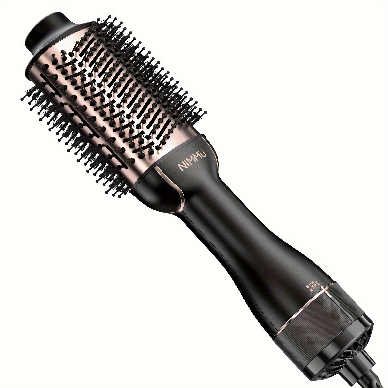 Round Hair Brush Blow Dryer, Hair Straightener Brush, Professional Salon Hot Air Brush For Drying Straightening Curling Volumizing Hair, Hair Dryer, Comb And Styler Volumizer Curly Iron In One Tool
