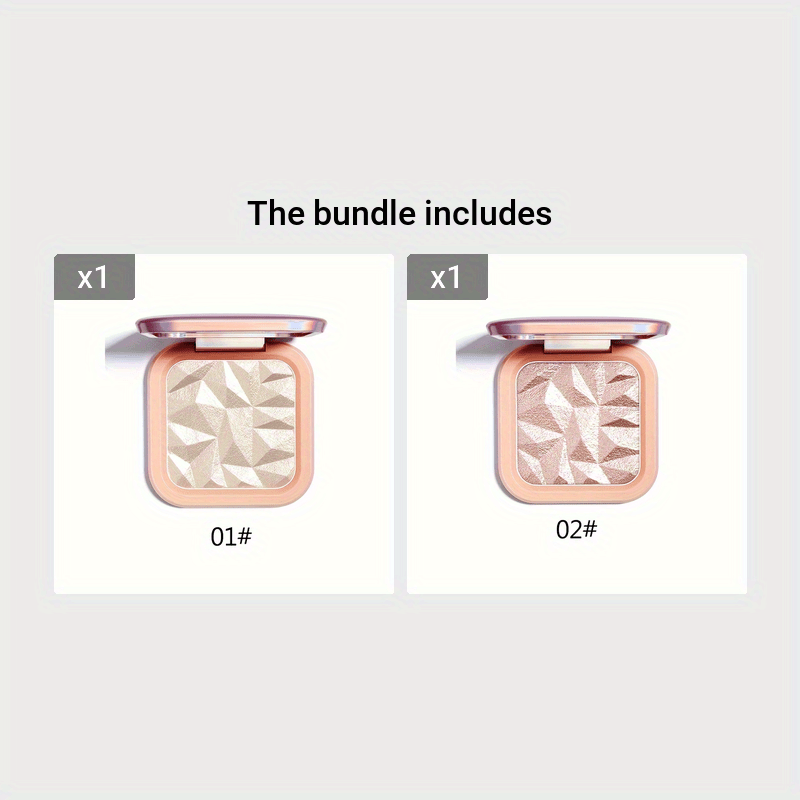 1pc Highlighter Palette, Iridescent Glow Face & Body Illuminator, Shimmering Glitter Contour Powder, Natural Radiance Makeup, Versatile Beauty Cosmetics For Brightening & Sculpting For Music Festival