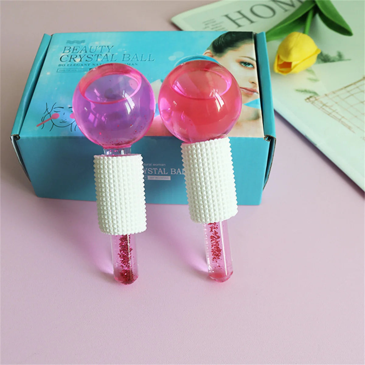 Beauty ice wave ball ice wave beauty ball beauty energy crystal ball home facial massage care ice wave ball