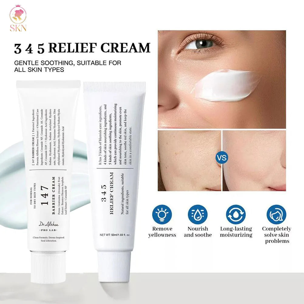 345 Face Cream Moisturizing Water Toner Refreshing Hydrating Skin Barrier Cream Skin Tone Repair Cream Skin Care Makeup