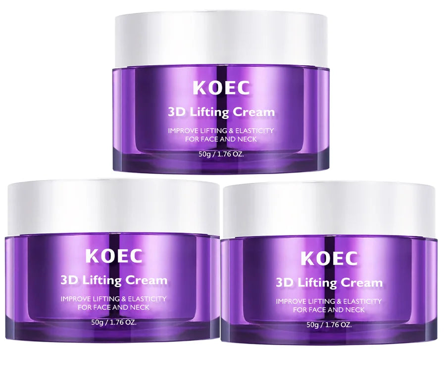 3D Face & Neck Lifting Cream,Skin Deep Hydration Firming Moisturizing Nourishing Anti-Aging,Improve Elasticity,Korean Skincare