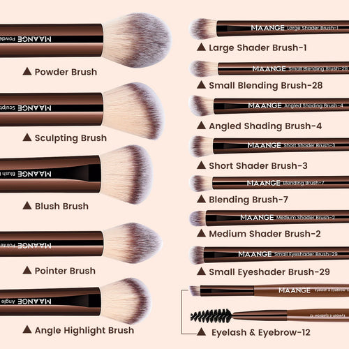 13pcs Makeup Brush Set Foundation Concealer Powder Eyeshadow Blush Brush Kabuki Blending Cosmetic Makeup Beauty Tool for Face