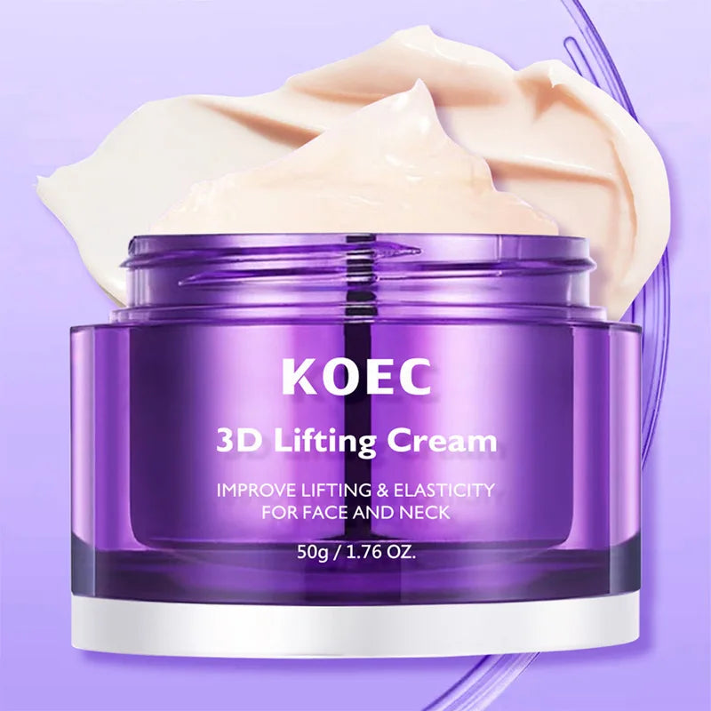3D Face & Neck Lifting Cream,Skin Deep Hydration Firming Moisturizing Nourishing Anti-Aging,Improve Elasticity,Korean Skincare