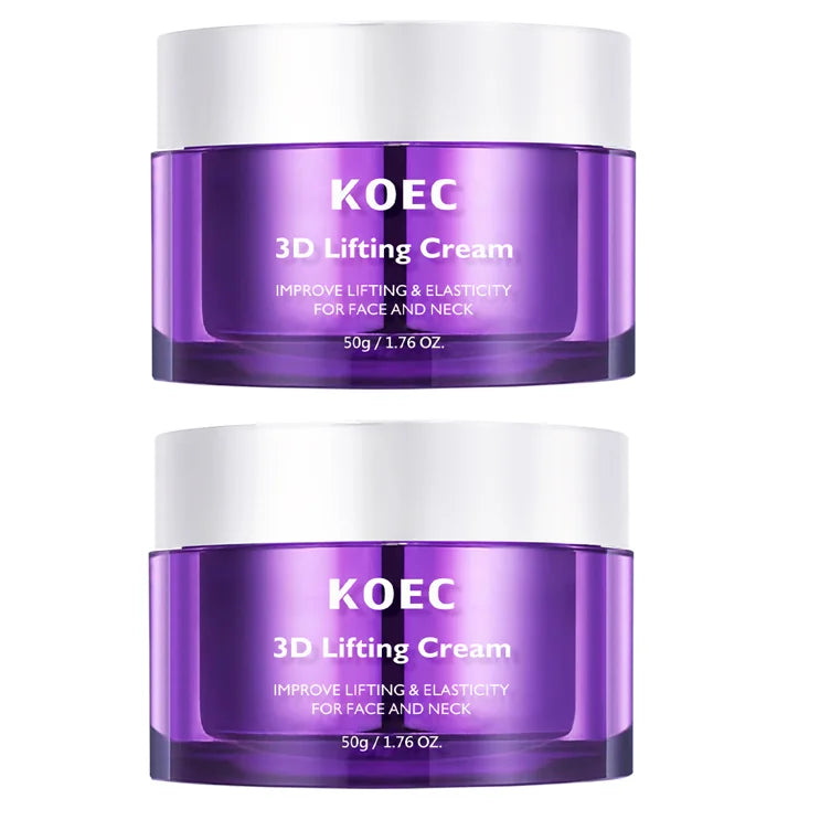 3D Face & Neck Lifting Cream,Skin Deep Hydration Firming Moisturizing Nourishing Anti-Aging,Improve Elasticity,Korean Skincare