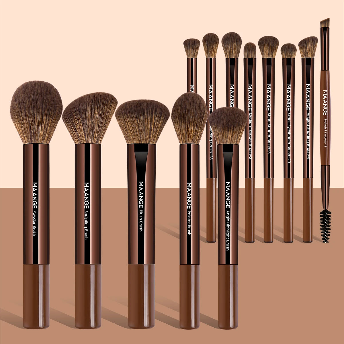 13pcs Makeup Brush Set Foundation Concealer Powder Eyeshadow Blush Brush Kabuki Blending Cosmetic Makeup Beauty Tool for Face