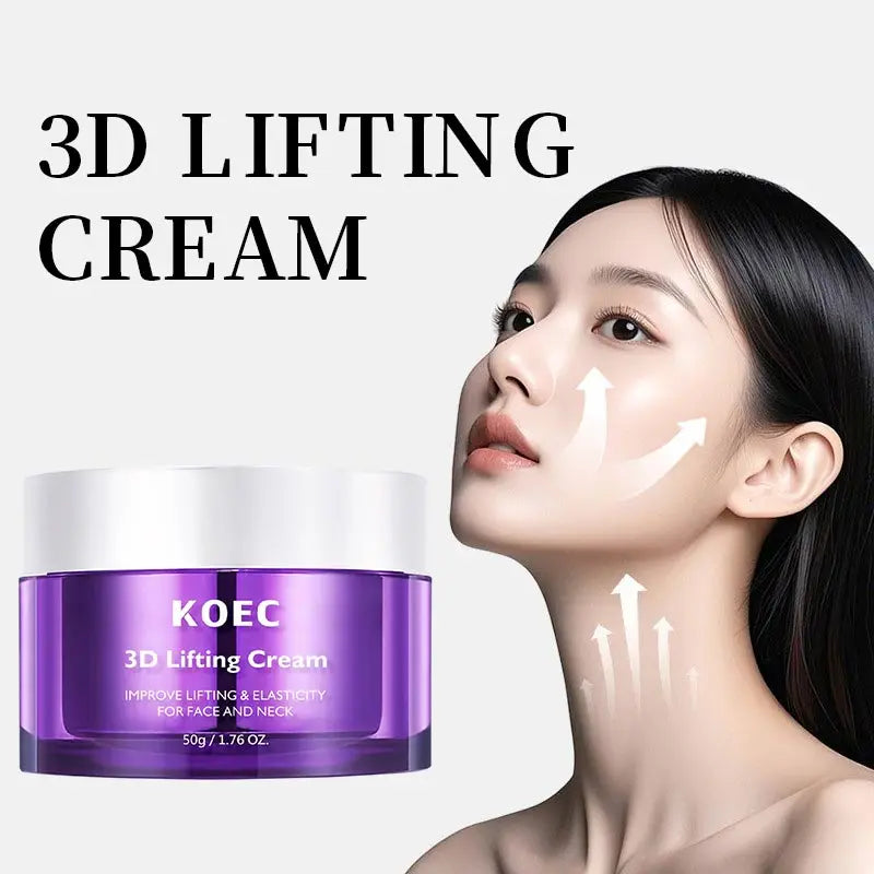 3D Face & Neck Lifting Cream,Skin Deep Hydration Firming Moisturizing Nourishing Anti-Aging,Improve Elasticity,Korean Skincare