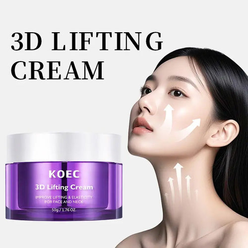 3D Face & Neck Lifting Cream,Skin Deep Hydration Firming Moisturizing Nourishing Anti-Aging,Improve Elasticity,Korean Skincare
