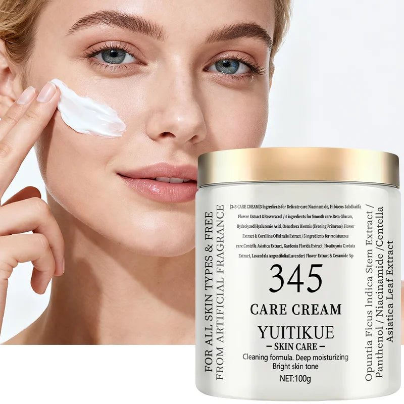 Facial Care Cream 100g - 3-in-1 firming, deep moisturizing, and skincare, with natural extracts, suitable for all skin types