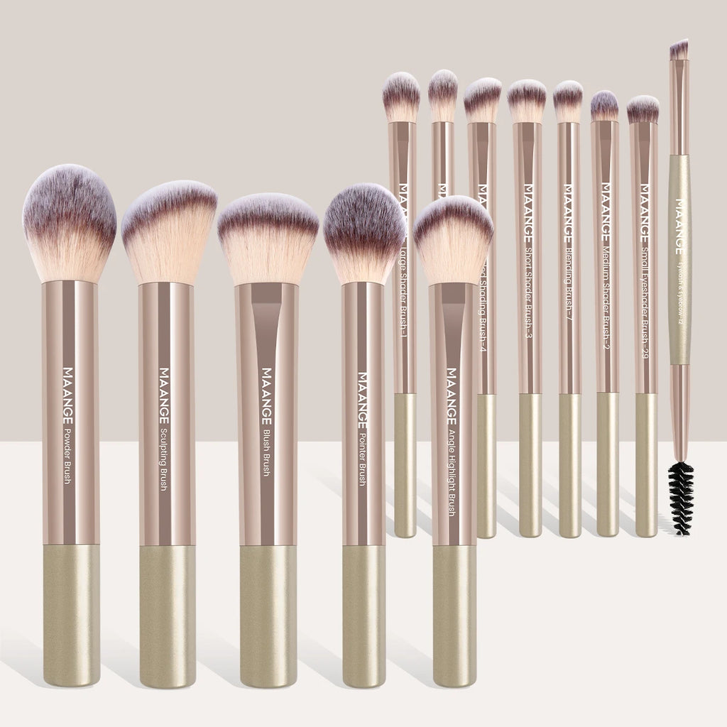 13pcs Makeup Brush Set Foundation Concealer Powder Eyeshadow Blush Brush Kabuki Blending Cosmetic Makeup Beauty Tool for Face