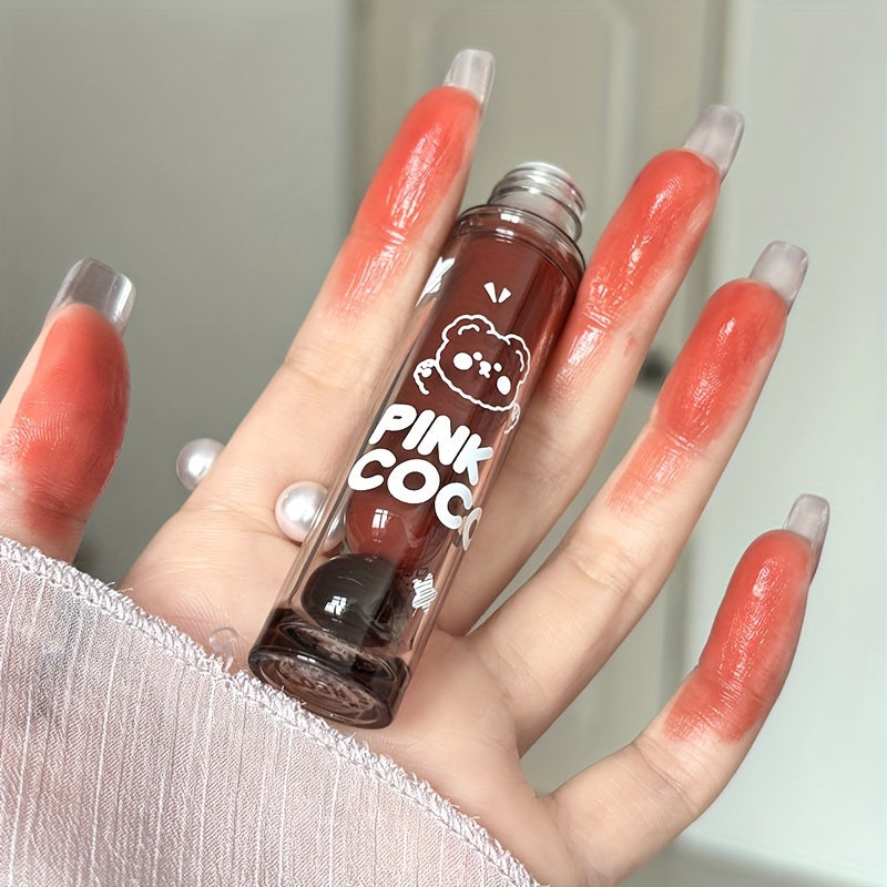PINK COCO Teddy Glossy Lip Glaze, Mirror Shine Finish, Moisturizing Lip Gloss Liquid Lipstick Beauty Lip Makeup