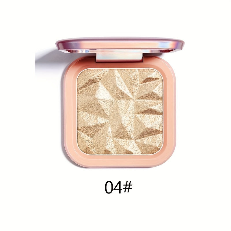 1pc Highlighter Palette, Iridescent Glow Face & Body Illuminator, Shimmering Glitter Contour Powder, Natural Radiance Makeup, Versatile Beauty Cosmetics For Brightening & Sculpting For Music Festival