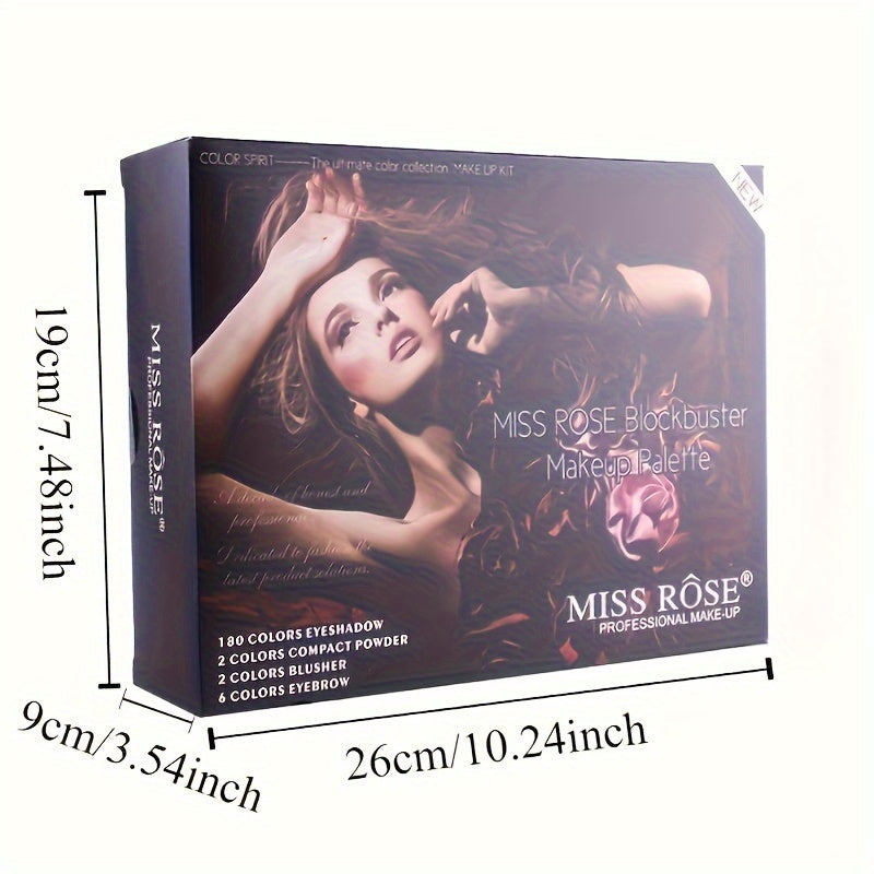 180-Color Piano Eyeshadow & Makeup Artistry Kit - Luxurious Blush, Contour, Foundation & Liquid Eyeliner Set - Portable, Smudge-Proof, Ideal Gift for Womens Beauty Collection